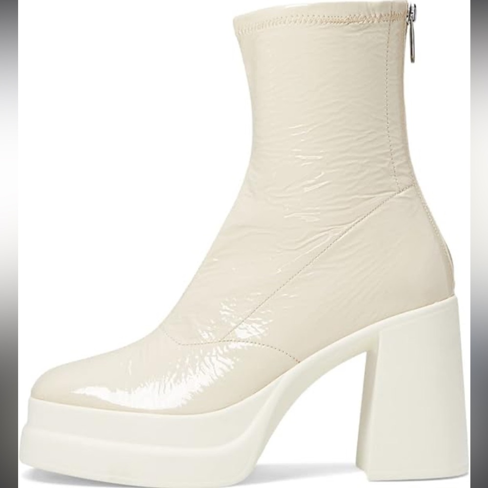 Free people double stack platform patent leather boots